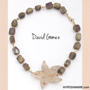 David Gomez Jewelry - David Gomez Nuggets Chalcopyrite 14K Necklace David Gomez Jewelry - David Gomez Nuggets Chalcopyrite 14K Necklace